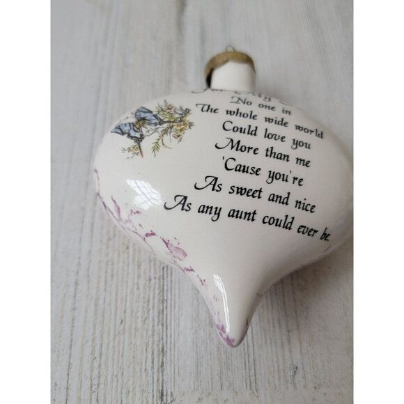 For My aunt ceramic butterfly ornament Xmas decor - Picture 3 of 5